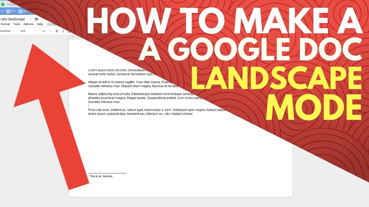 How To Change The Page Orientation In Google Docs To Landscape 